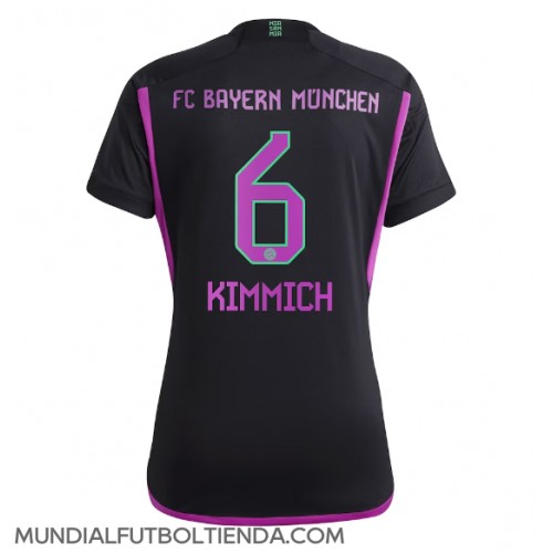 Camiseta Bayern Munich Joshua Kimmich #6 Segunda Equipación Replica 2023-24 para mujer mangas cortas